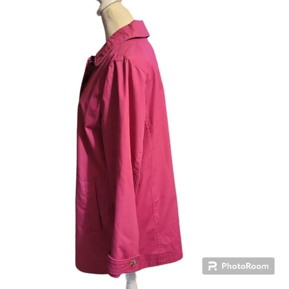 Dennis by Dennis Basso Fuscia Raincoat Size Small - Picture 5 of 8